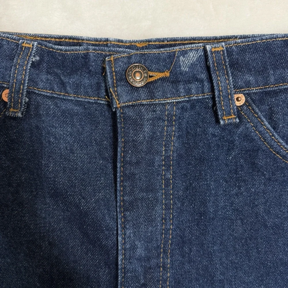 Vintage Levi's Orange Tab 505 Jeans‎ Tag 36x32 Size 34 Dark Raw Rigid Denim USA